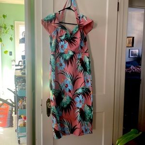 ASOS Tropical Print Pencil Dress